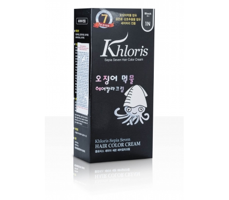 THUỐC NHUỘM TÓC DINH DƯỠNG PHỦ BẠC r&b HENNA Khloris Black & Squid Ink Hair Color Cream 60ml